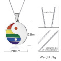 Objets religieux religieux en ligne Pendentifs Gay Pride en acier inoxydable